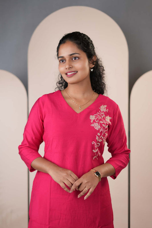 Silk Embroidered Co-ord – LB007