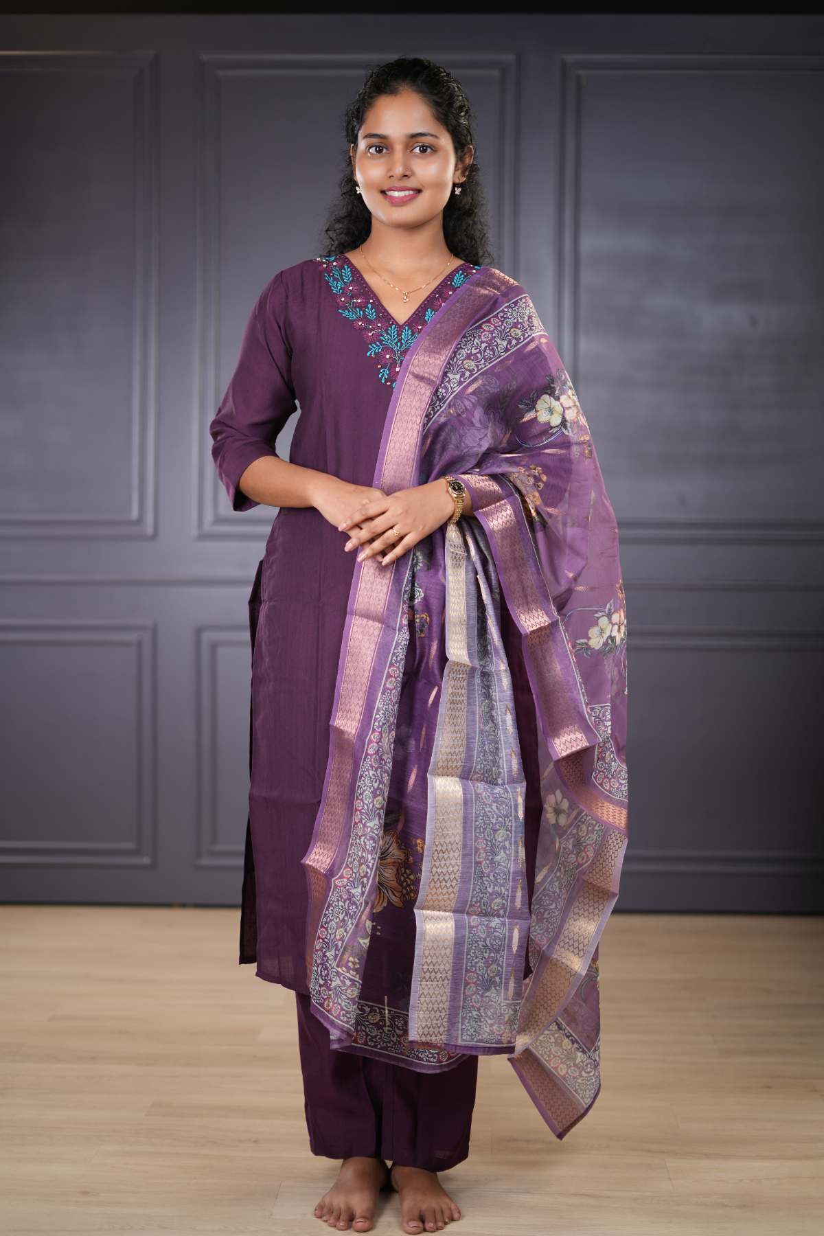 Silk Churidar Set – LB002