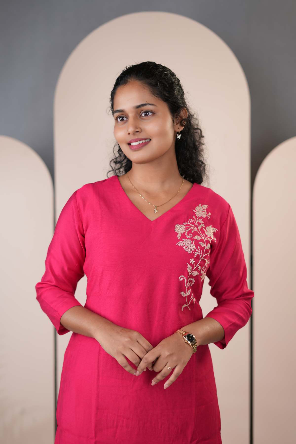 Silk Embroidered Co-ord – LB007