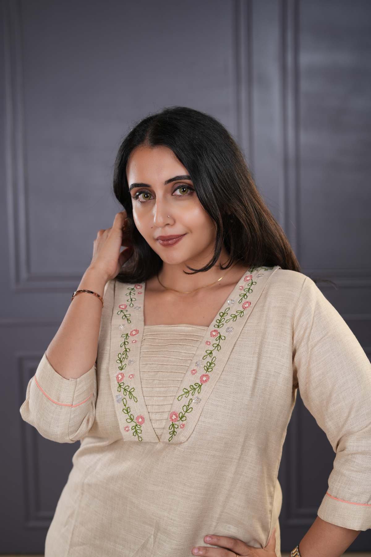 Chikku Embroidered Kurti – LB006