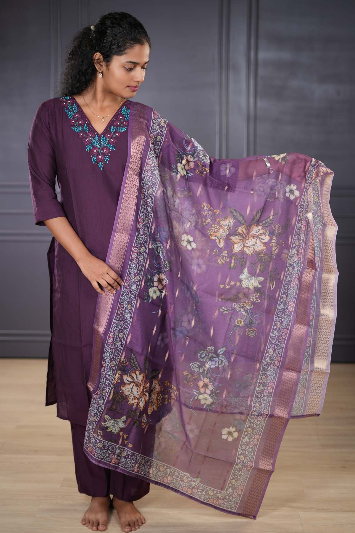 Silk Churidar Set – LB002