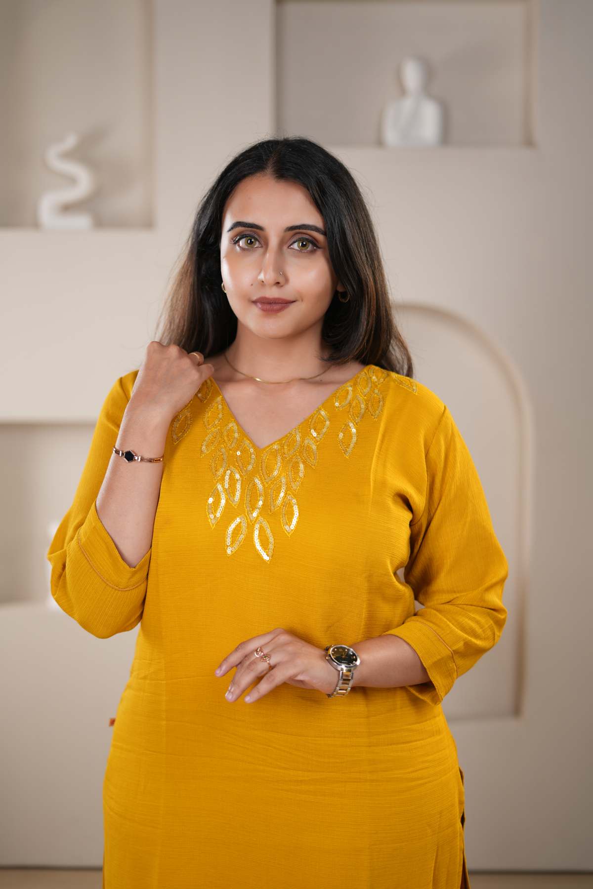 Milano V-Neck Kurti – LB005